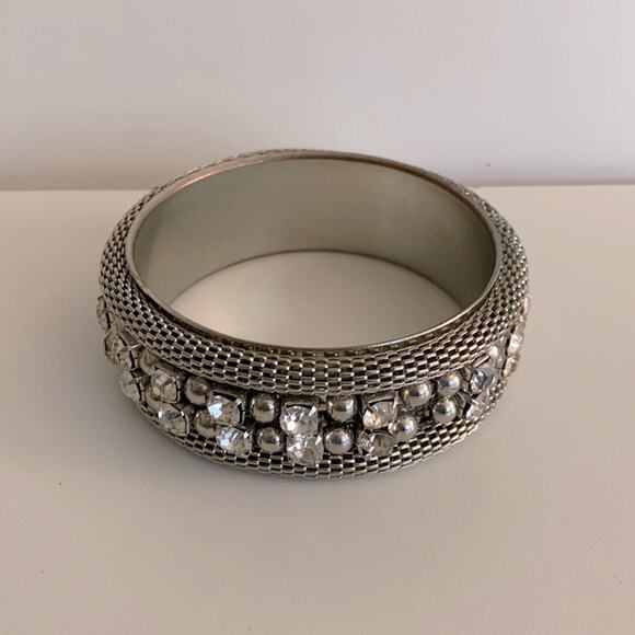 Silver Rhinestone Bracelet - Picture 2 of 6